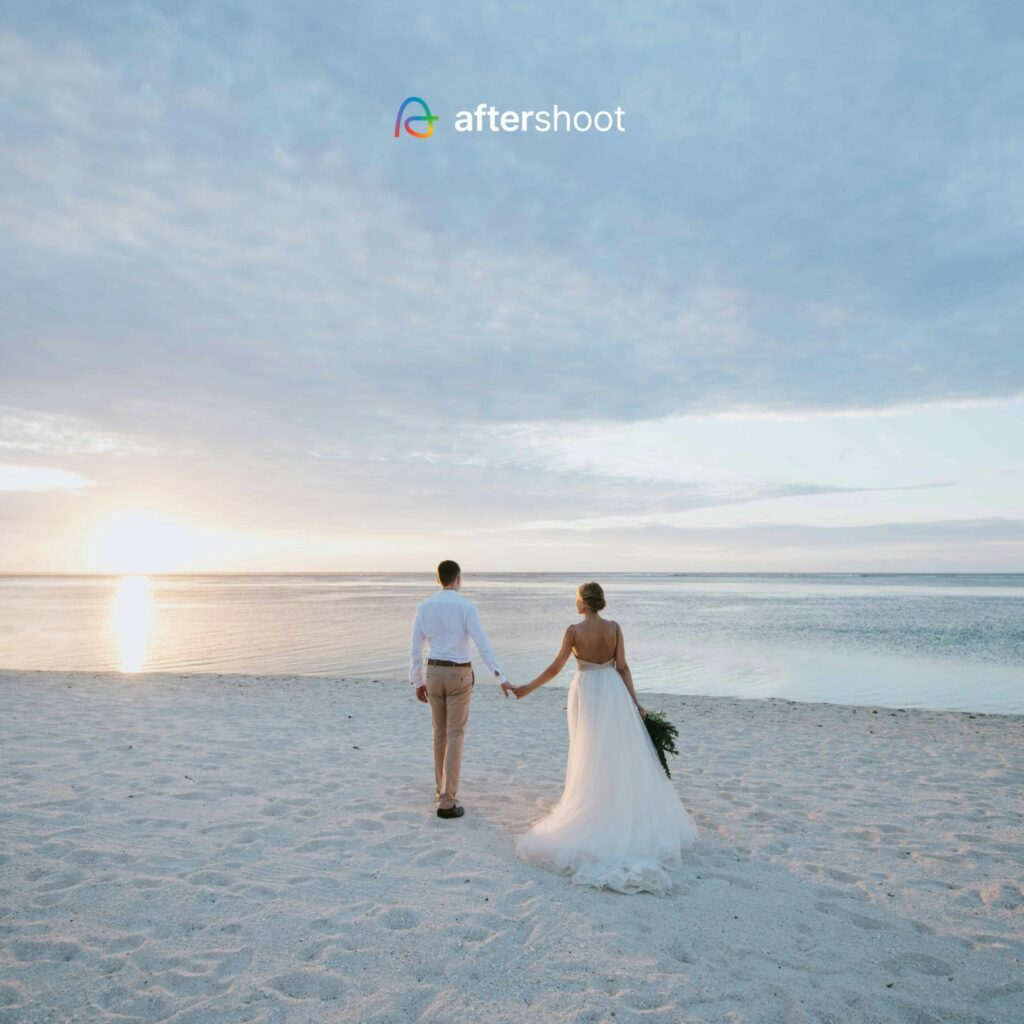 beach wedding portraits